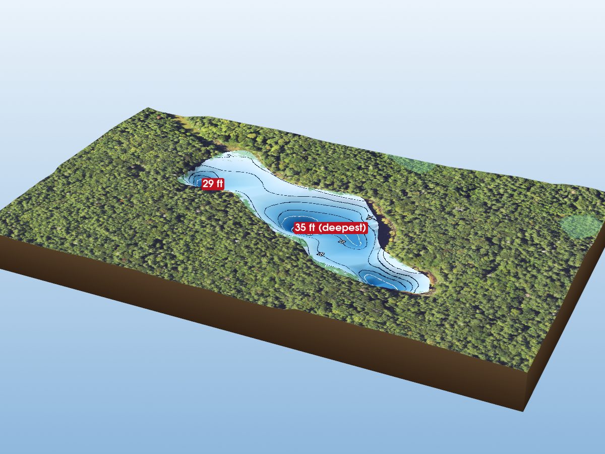 Depth map of Hay Lake