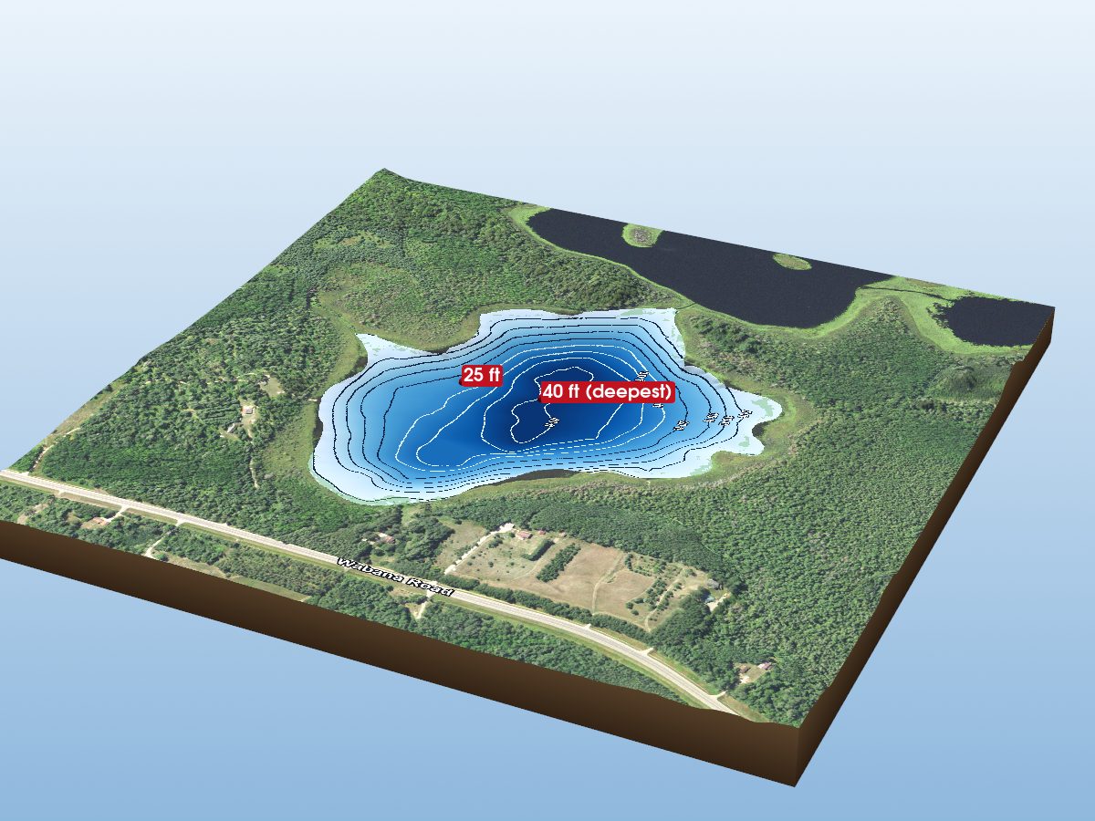 Depth map of Hay Lake