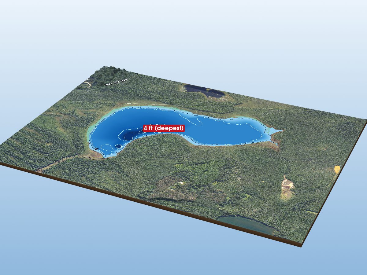 Depth map of Hay Lake