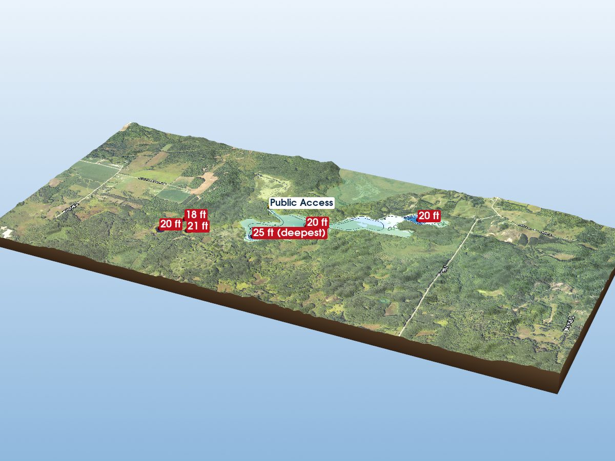 Depth map of Haymarsh Lakes
