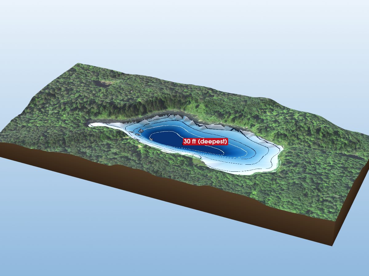 Depth map of Hazel Lake