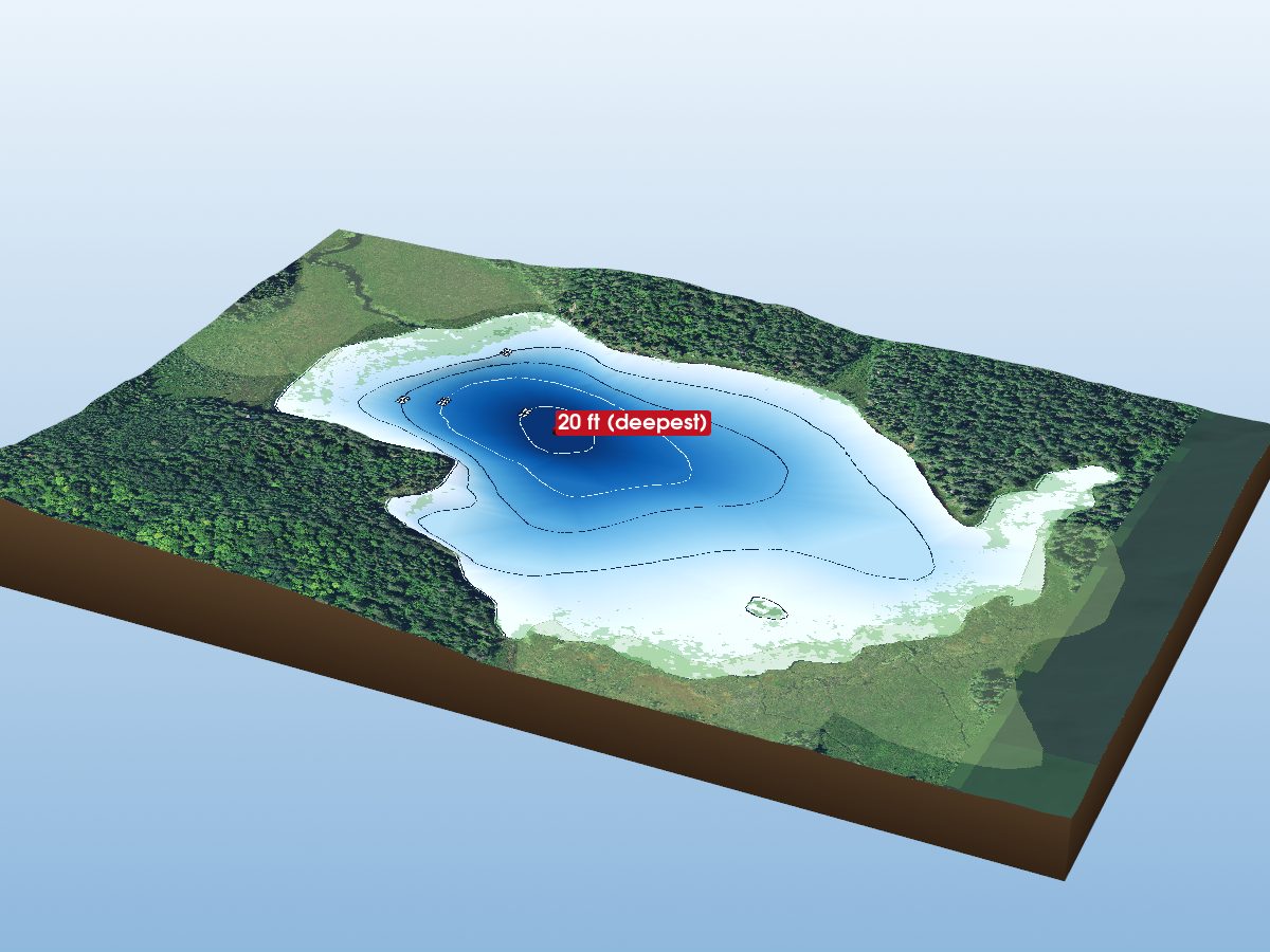 Depth map of Head Lake