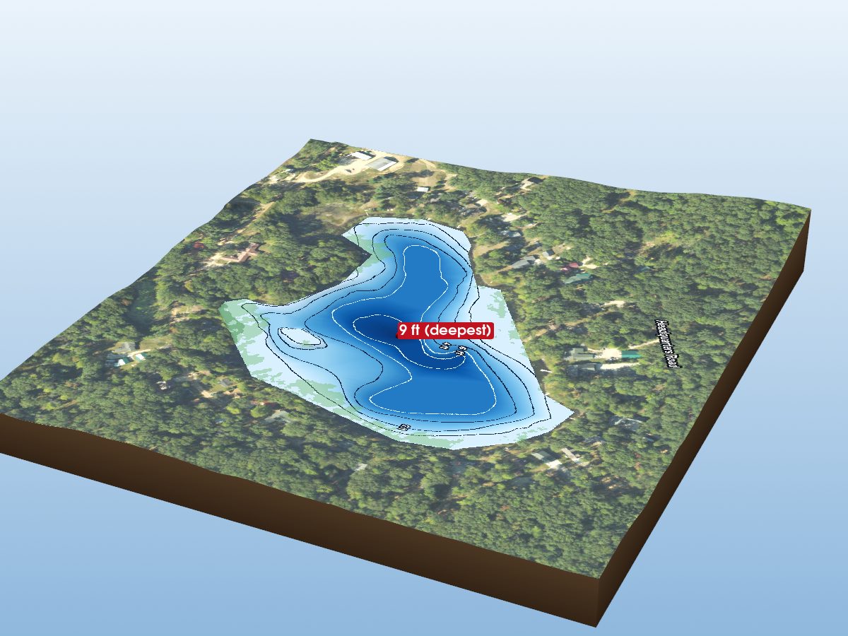 Depth map of Headquarters Lake