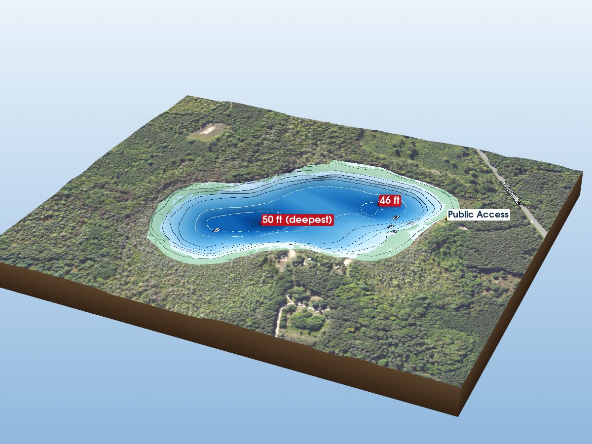 Depth map of Healy Lake