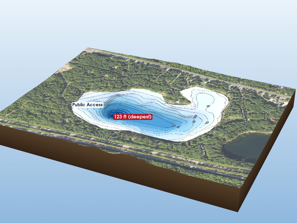 3D depth map of Heart Lake