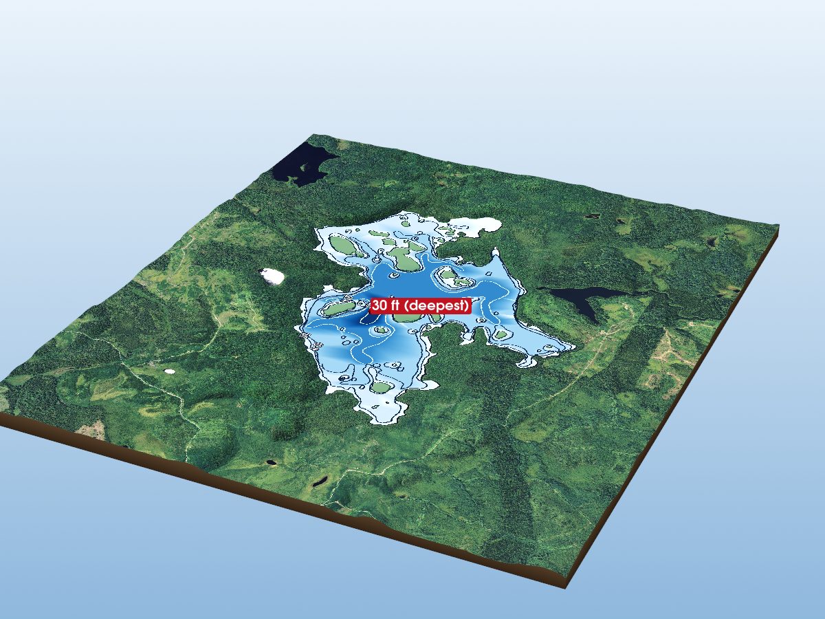 Depth map of Heaven Lake