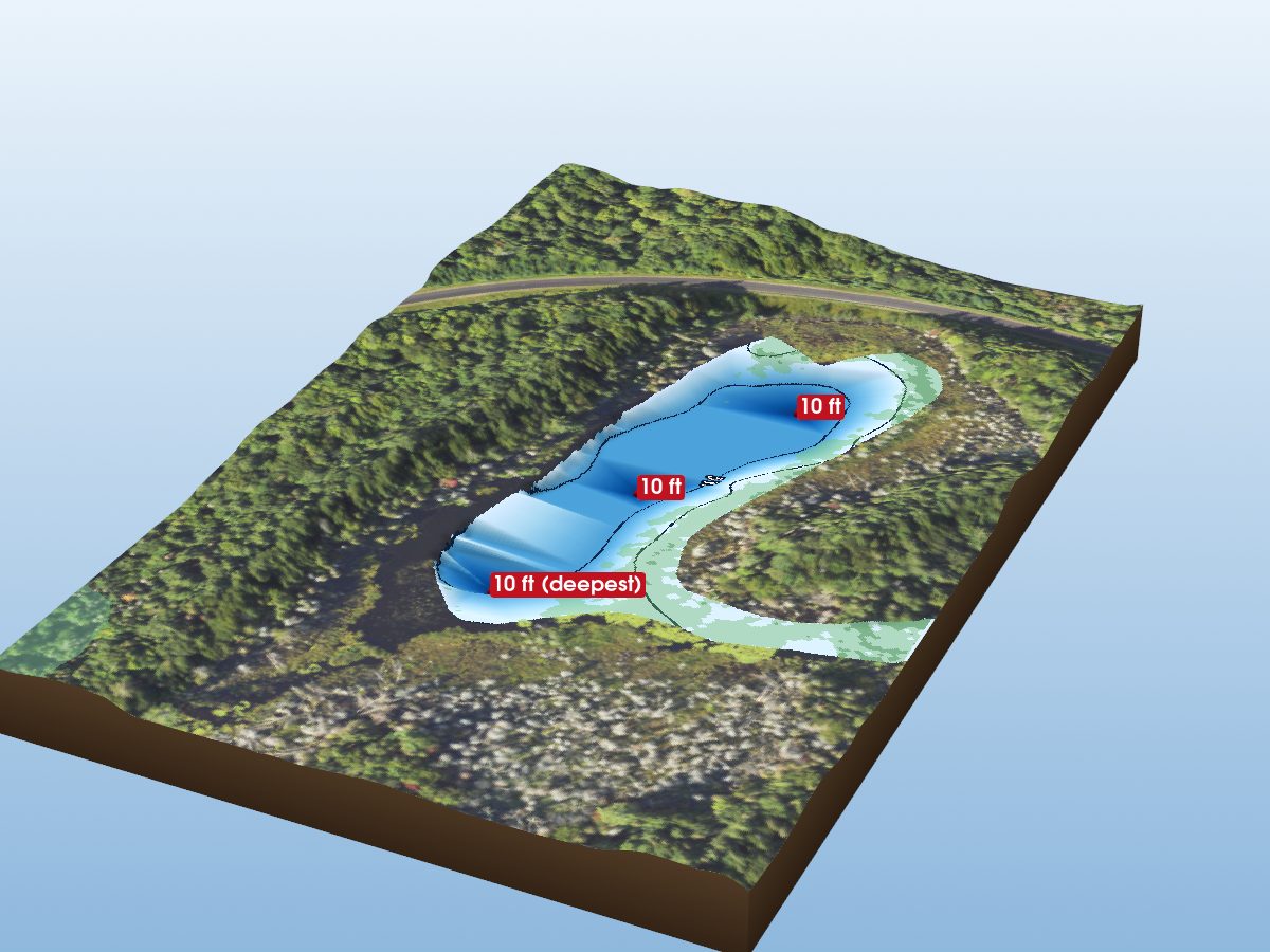 Depth map of Hehe Lake