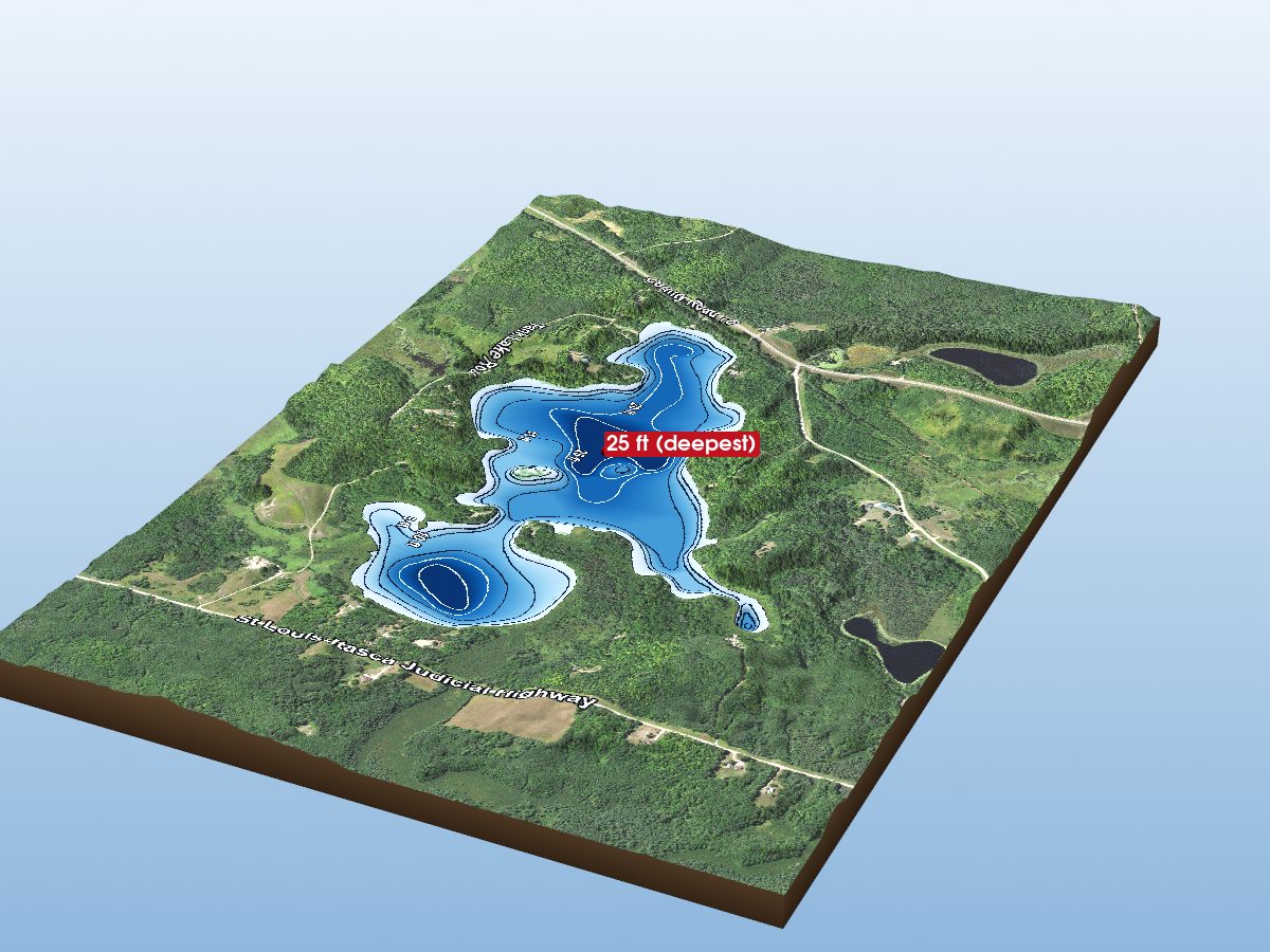 Depth map of Helen Lake