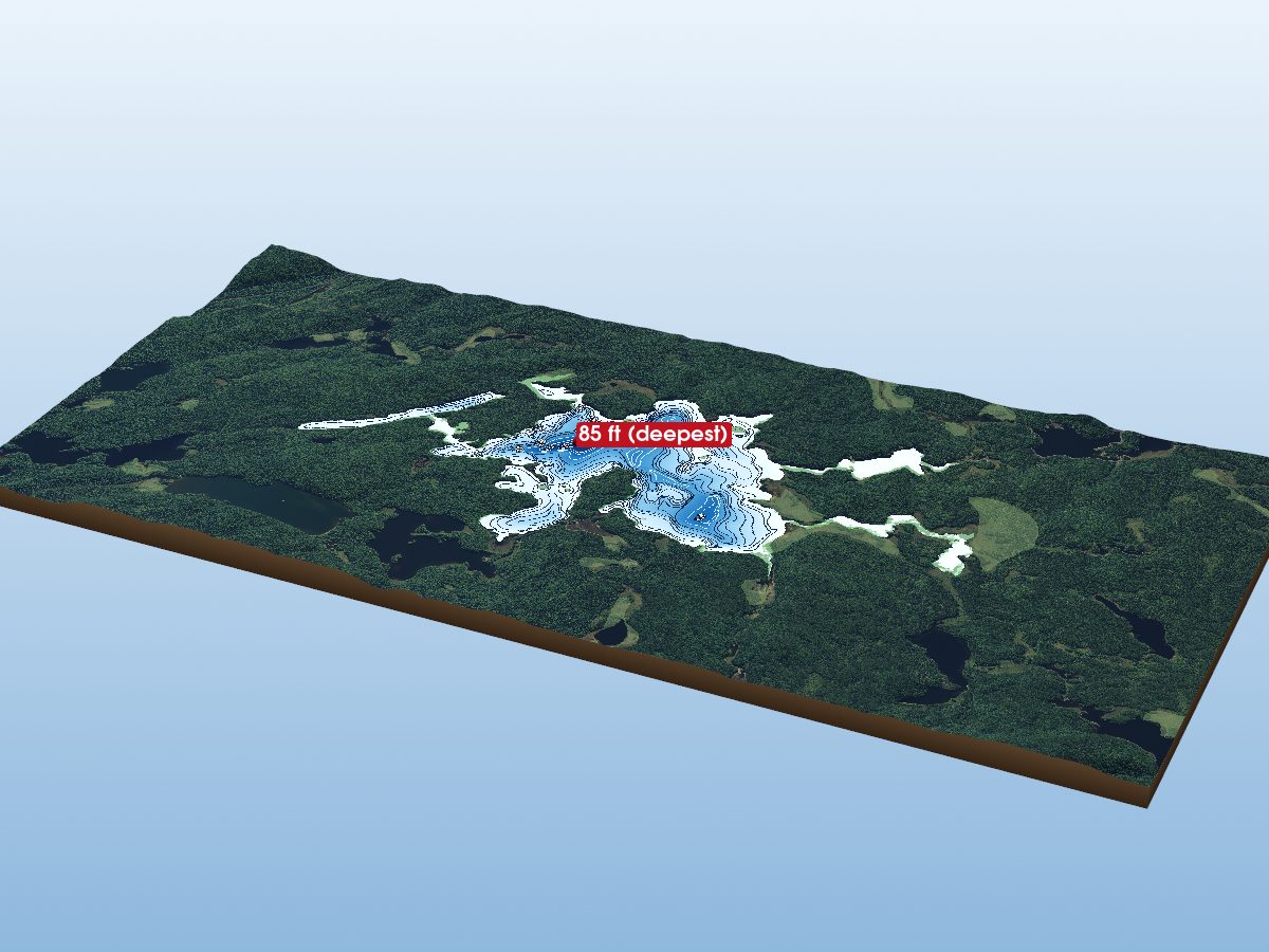 Depth map of Helen Lake
