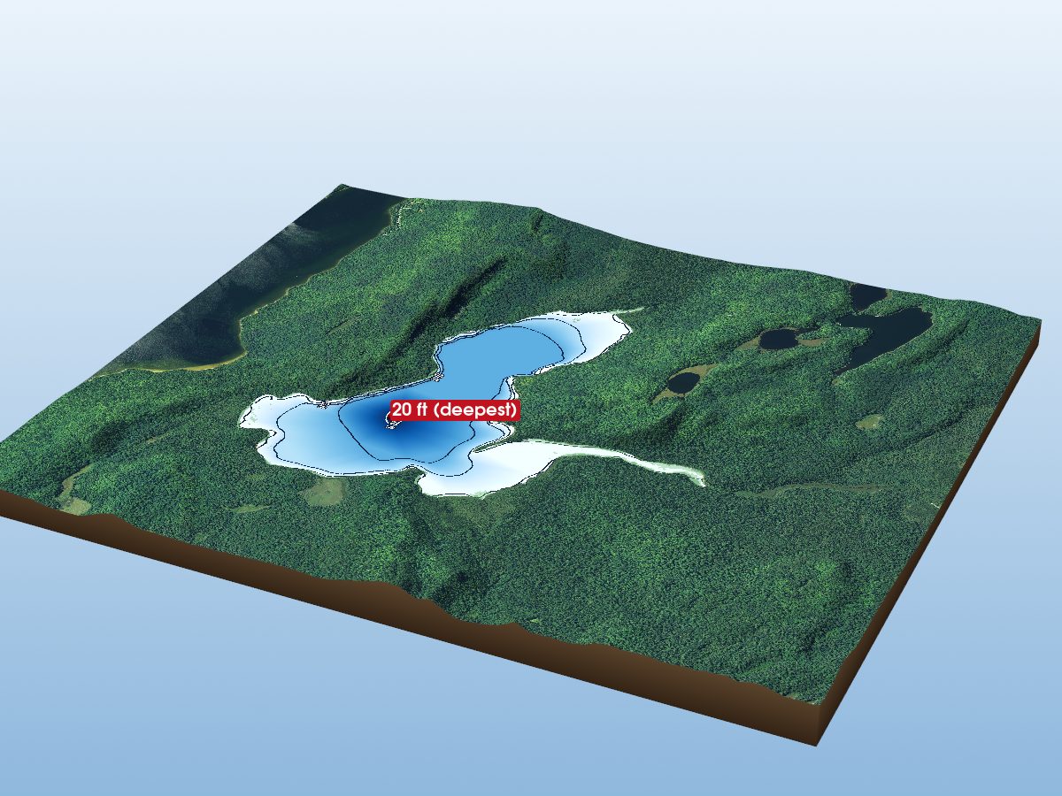 Depth map of Helenbar Lake