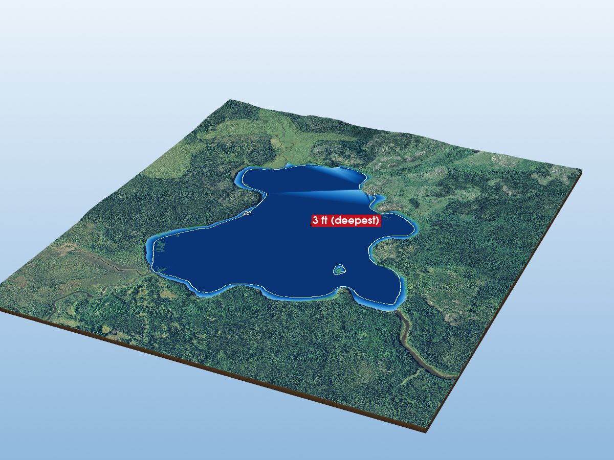 Depth map of Helm Lake