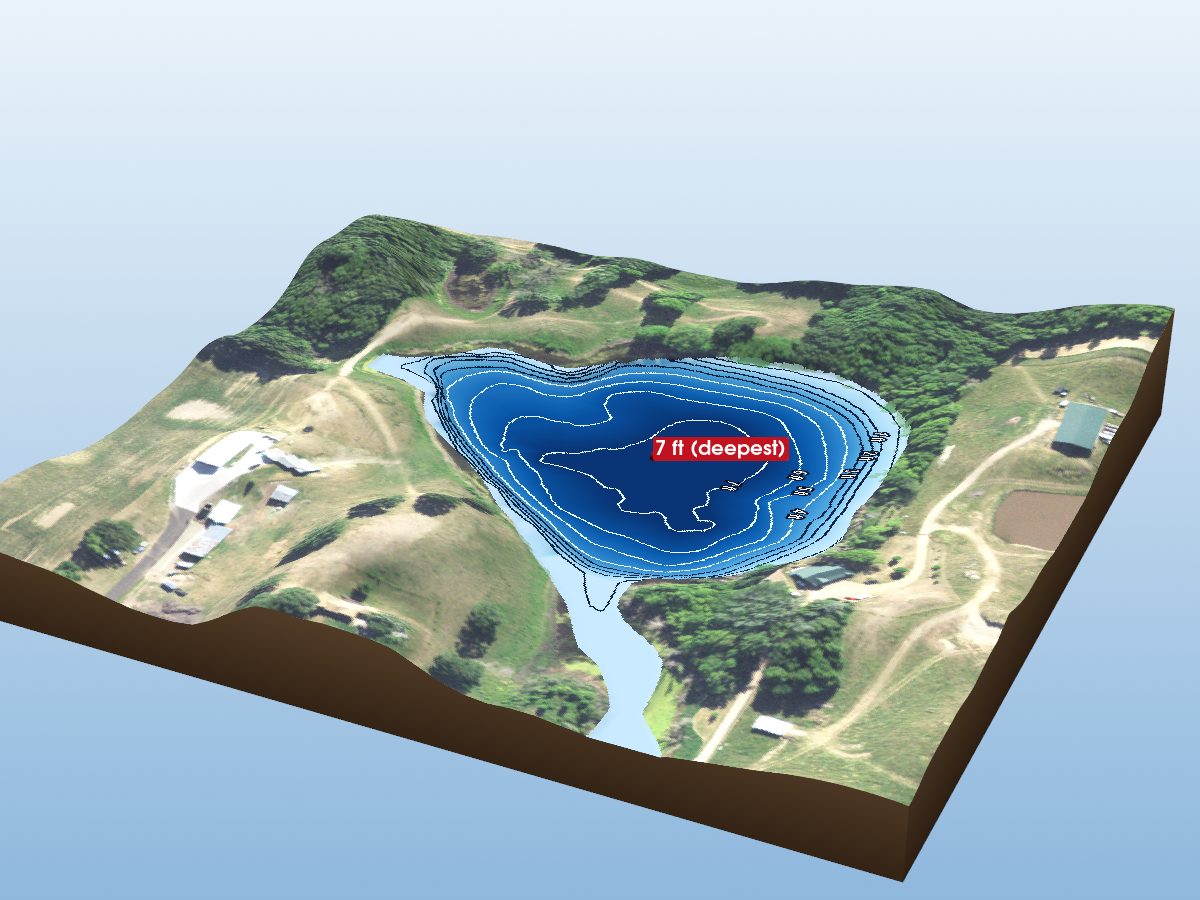 Depth map of Helmbrecht Pond