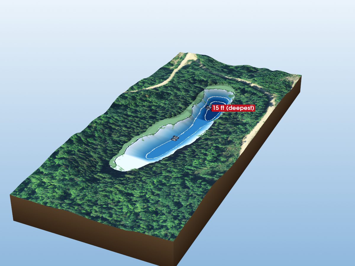 Depth map of Hembruff Lake 32