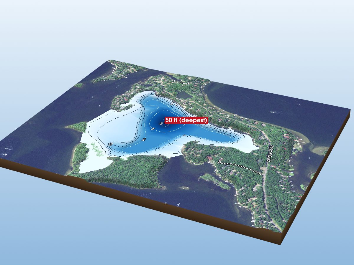 Depth map of Hen Lake