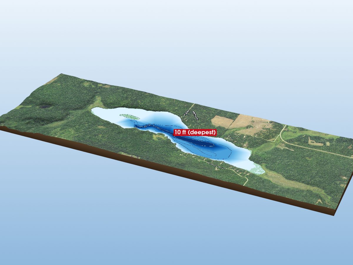 Depth map of Hennepin Lake