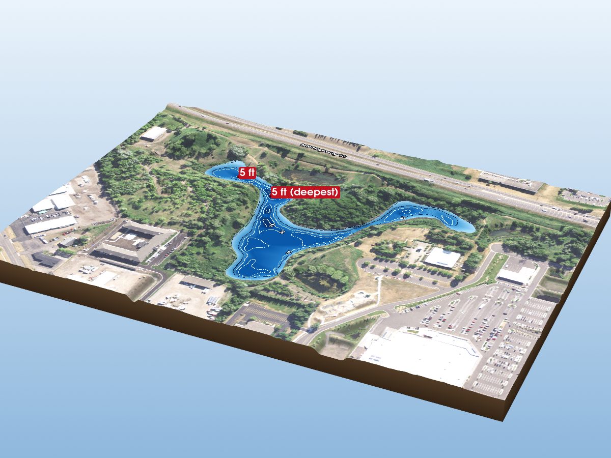 Depth map of Heratige Center Ponds