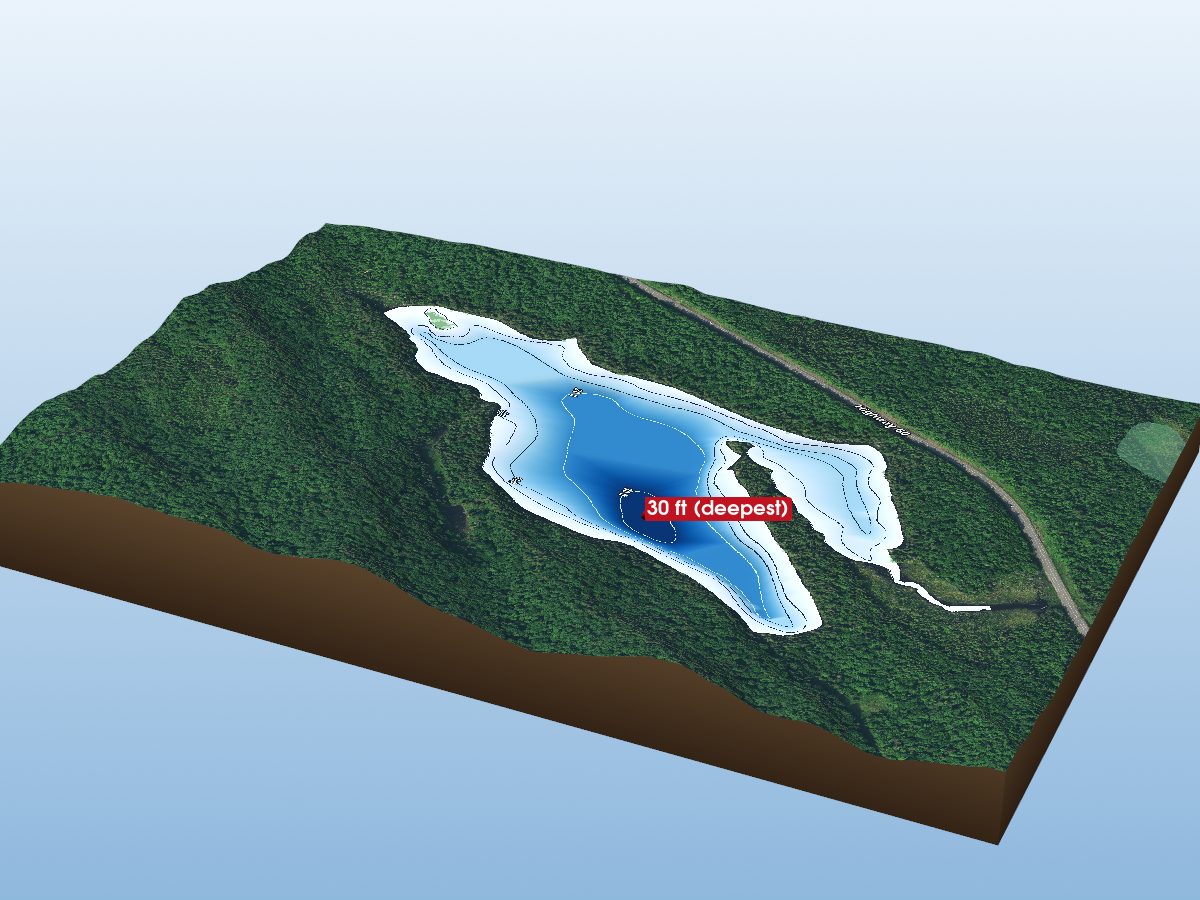 Depth map of Heron Lake