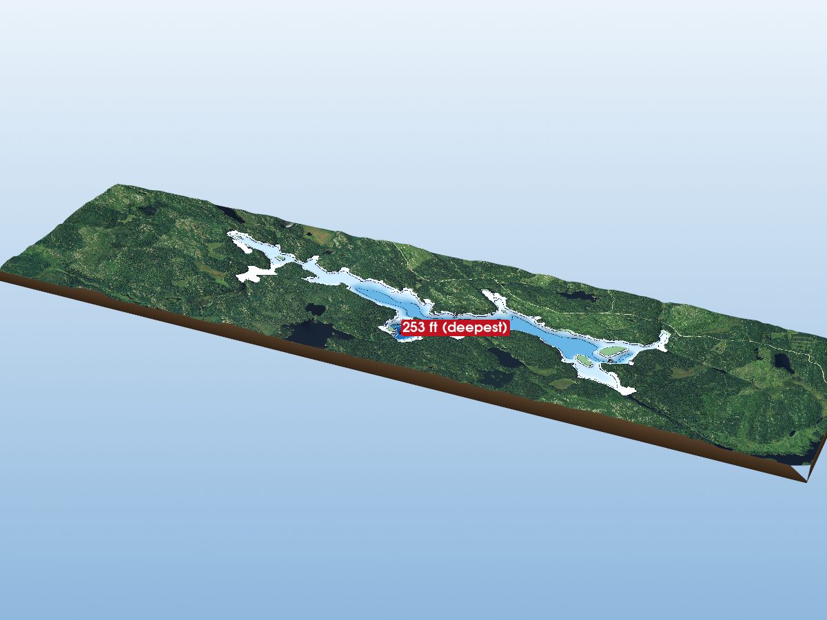 Depth map of Heron Lake