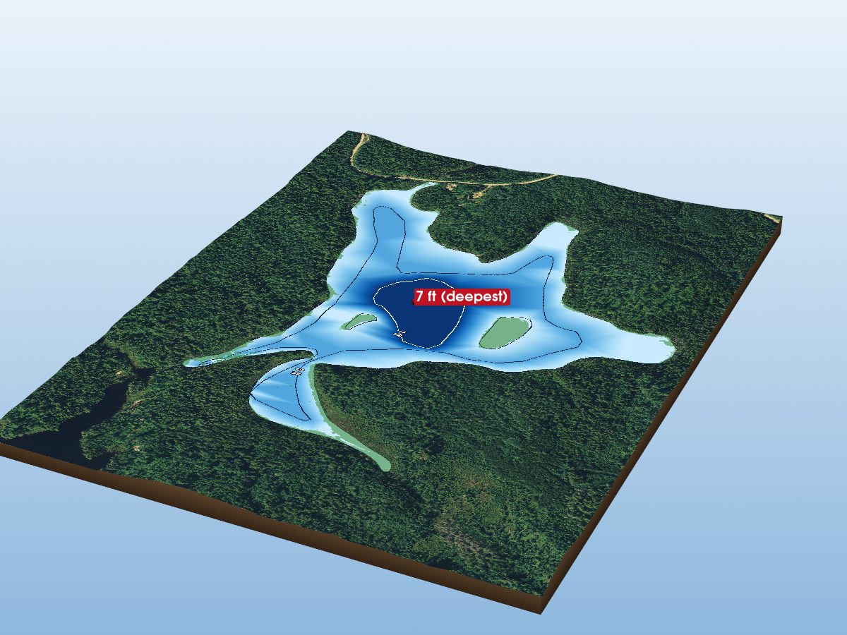 Depth map of Herontrack Lake