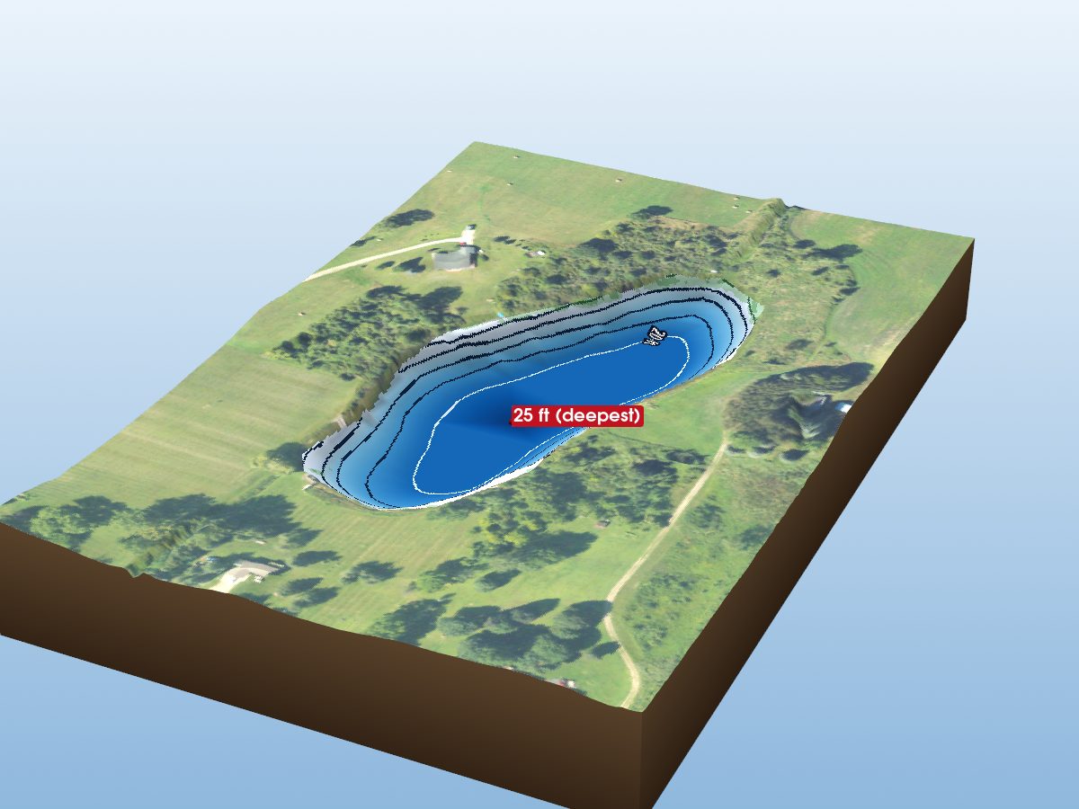 Depth map of Hess Lake