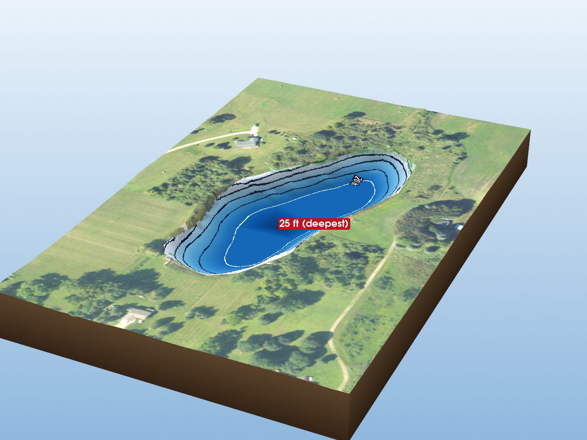 Depth map of Hess Lake
