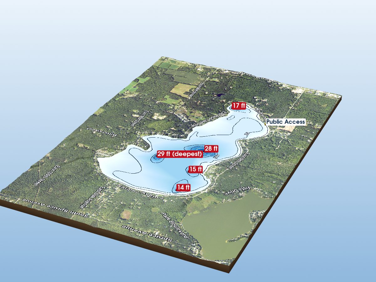 Depth map of Hess Lake