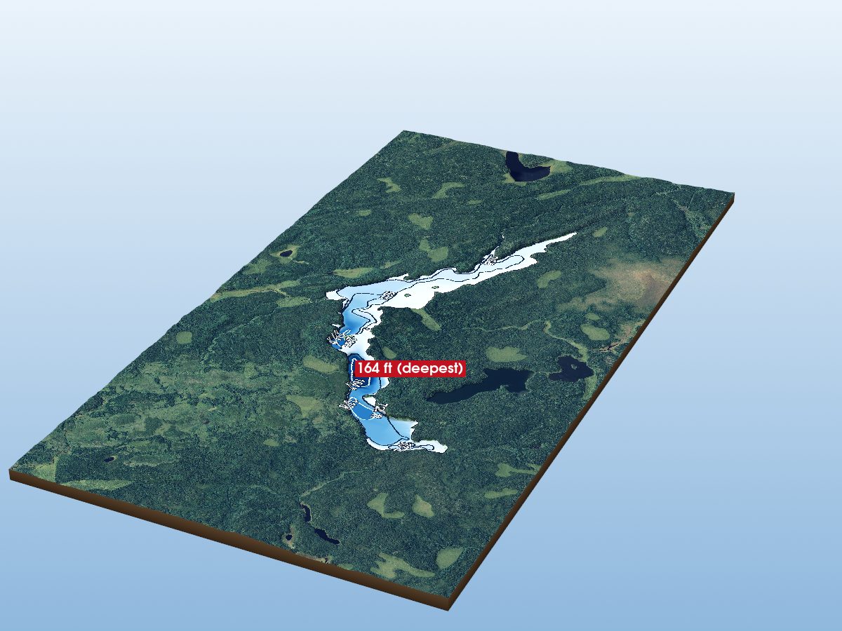 Depth map of Hewitt Lake