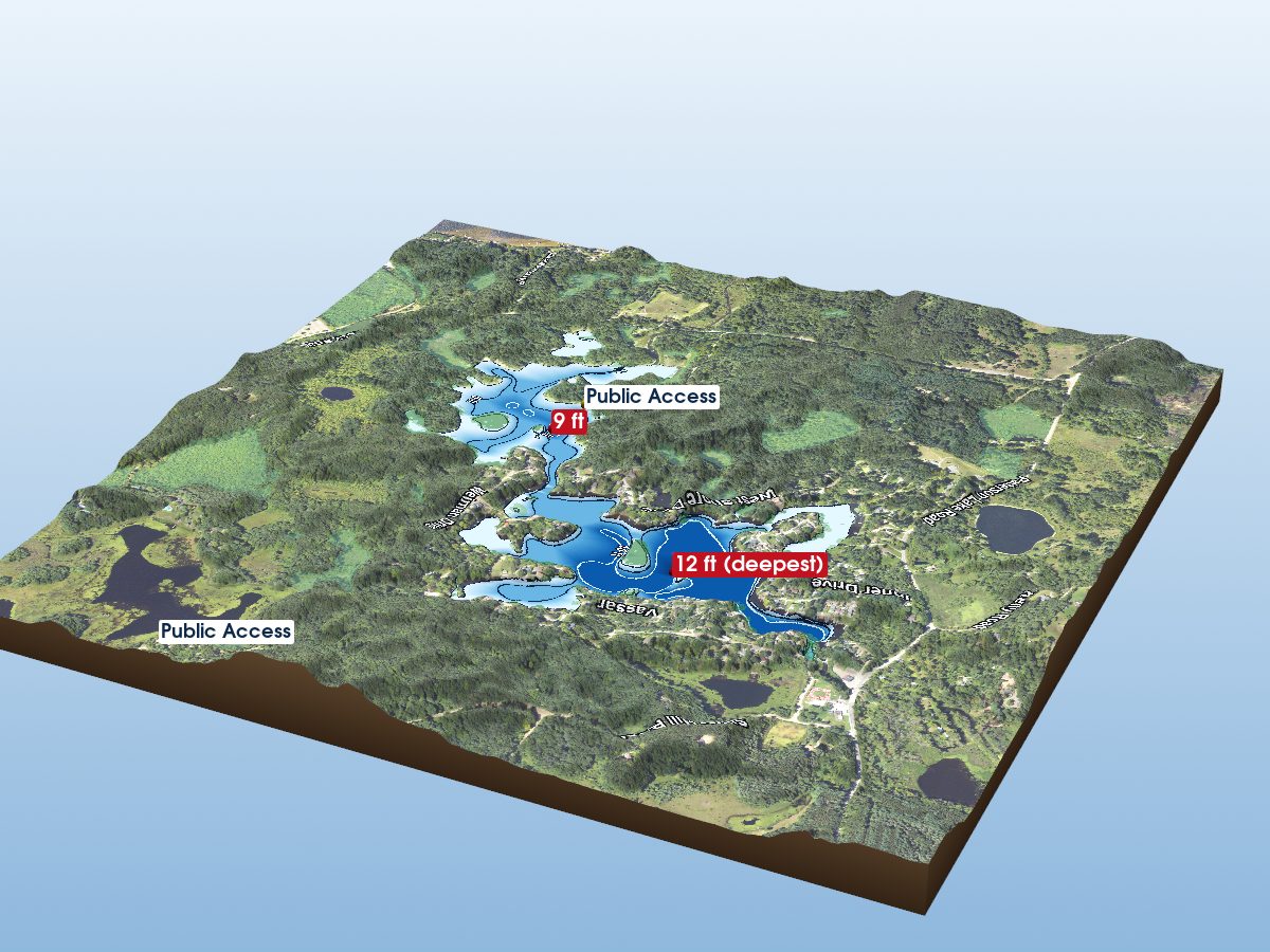 Depth map of Hi-Land Lake