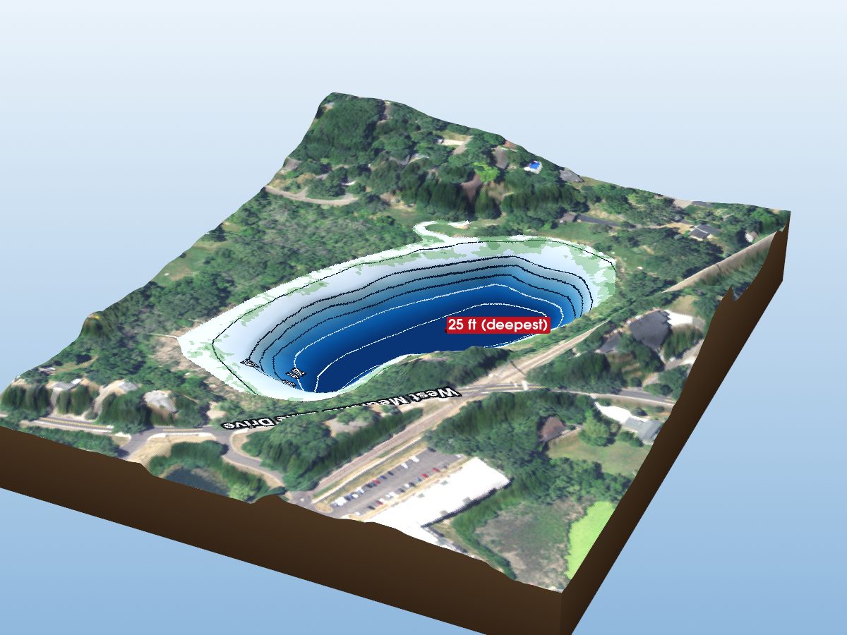 Depth map of Hidden Lake