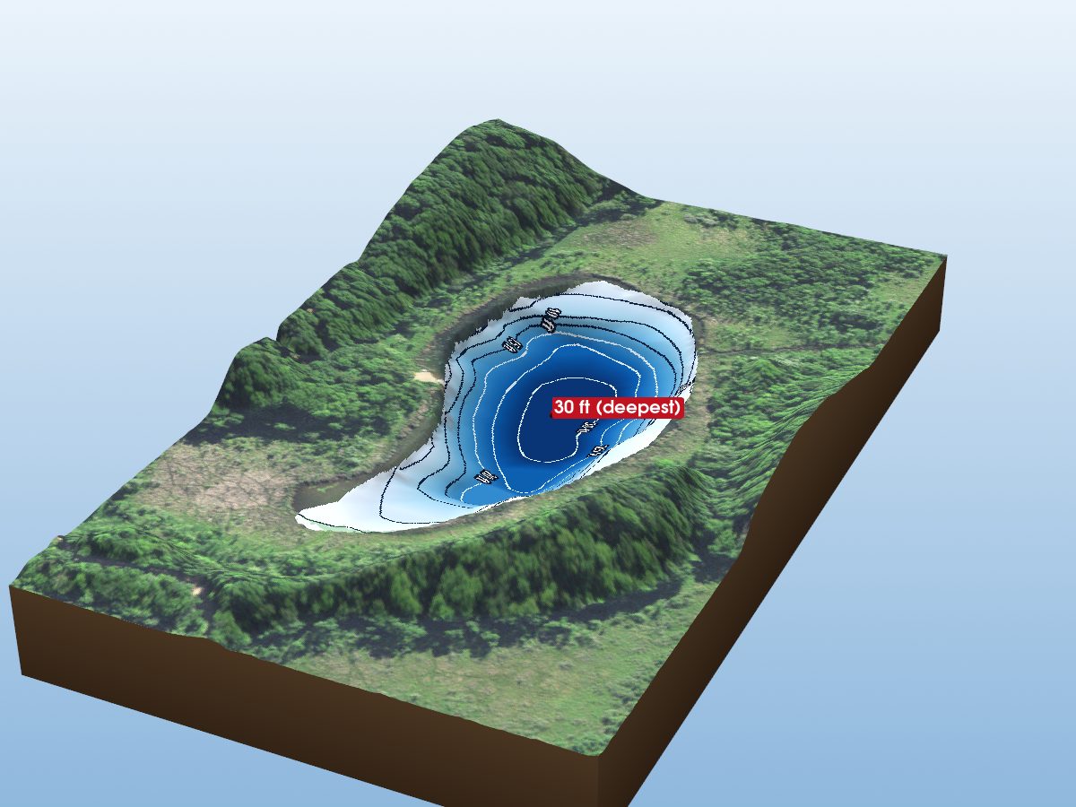 Depth map of Hidden Lake