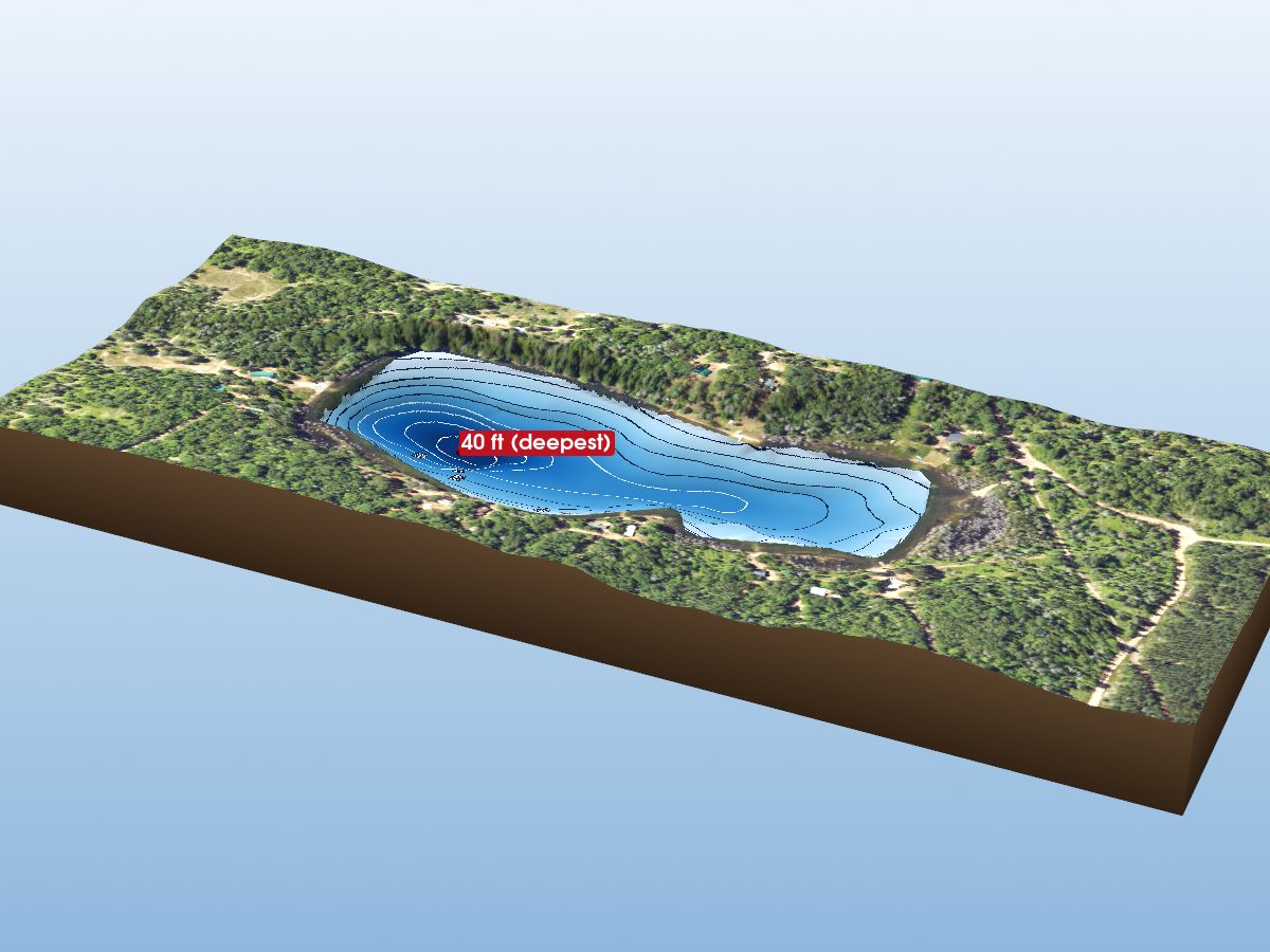 Depth map of High Banks Lake