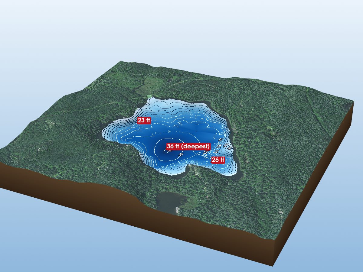 Depth map of Highcliff Lake