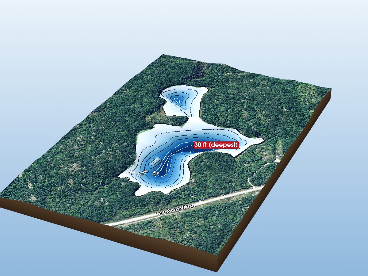 Depth map of Highway Lake