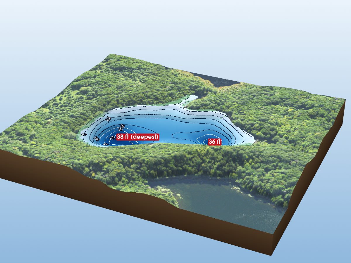 Depth map of Hike Lake