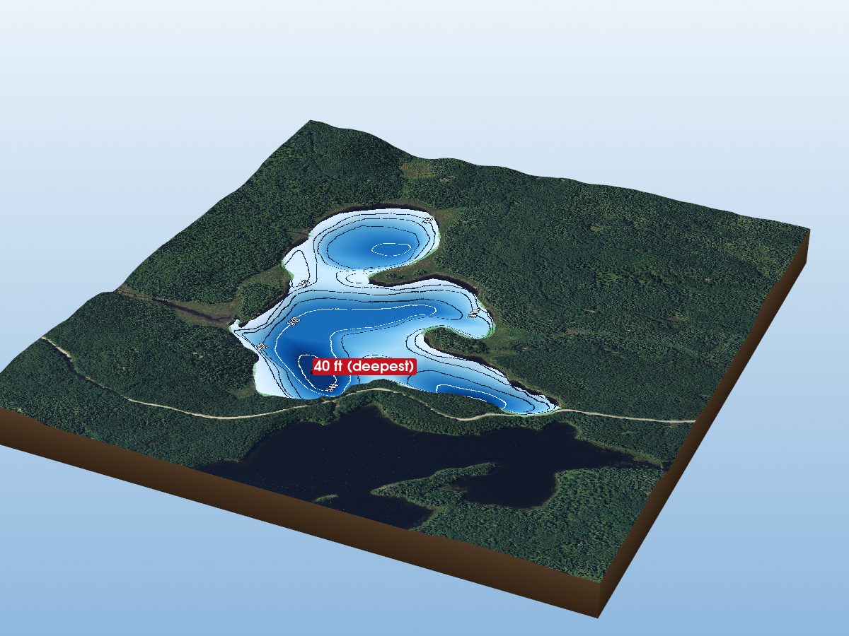 Depth map of Hildreth Lake