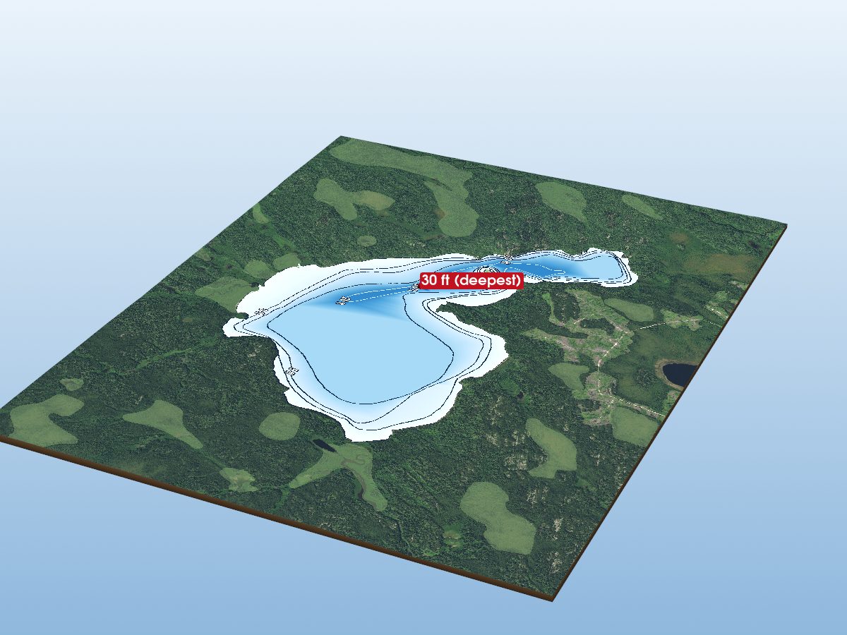 Depth map of Hillmer Lake