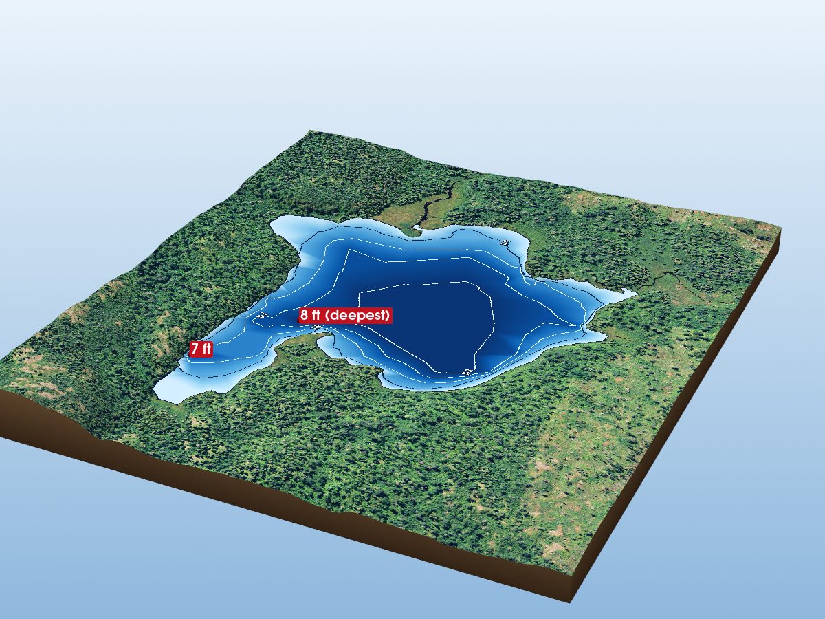 Depth map of Himdick Lake