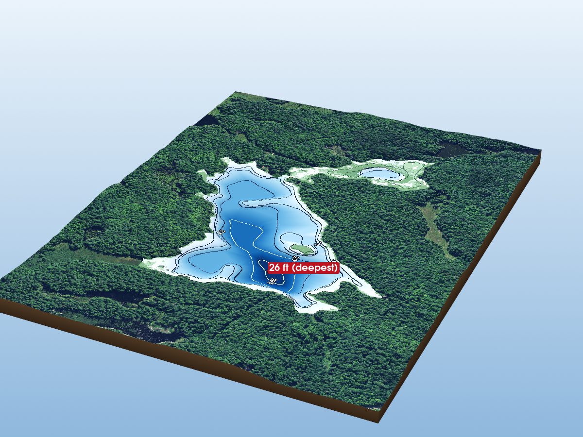 Depth map of Hindon Lake