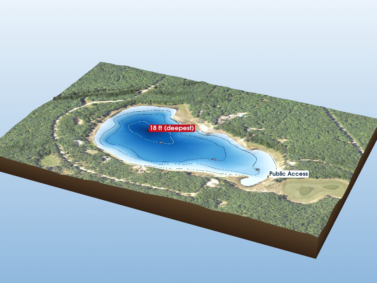 Depth map of Hoags Lake