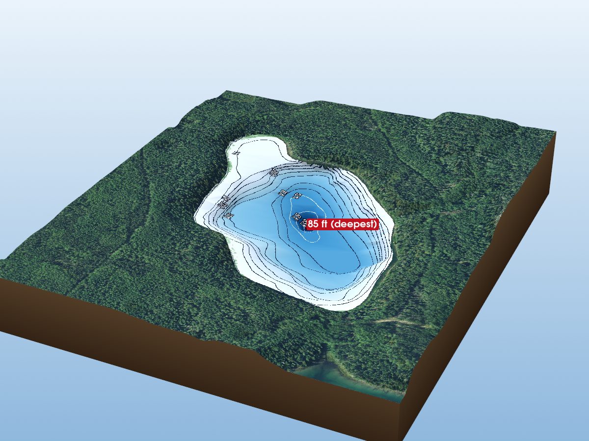 Depth map of Hob Lake