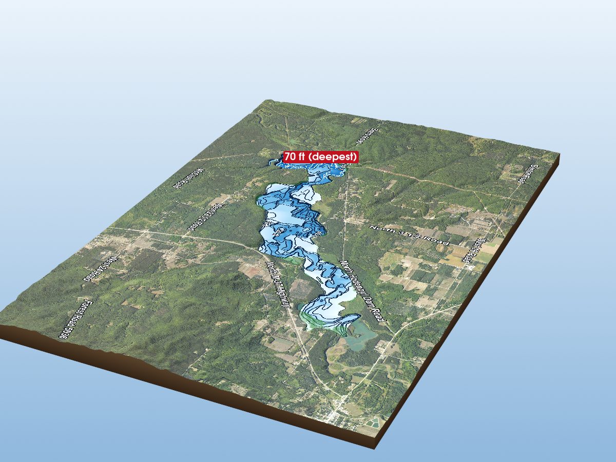 Depth map of Hodenpyl Dam Pond