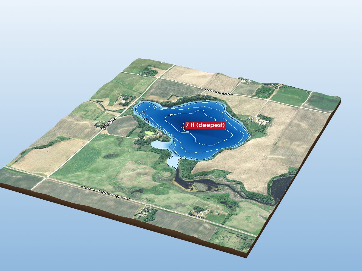 Depth map of Hoff Lake