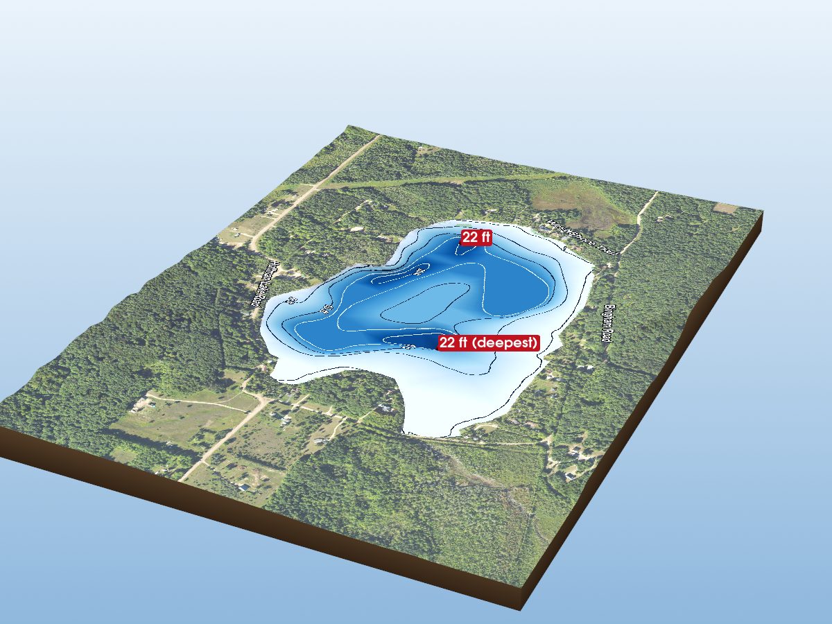 Depth map of Hoffman Lake