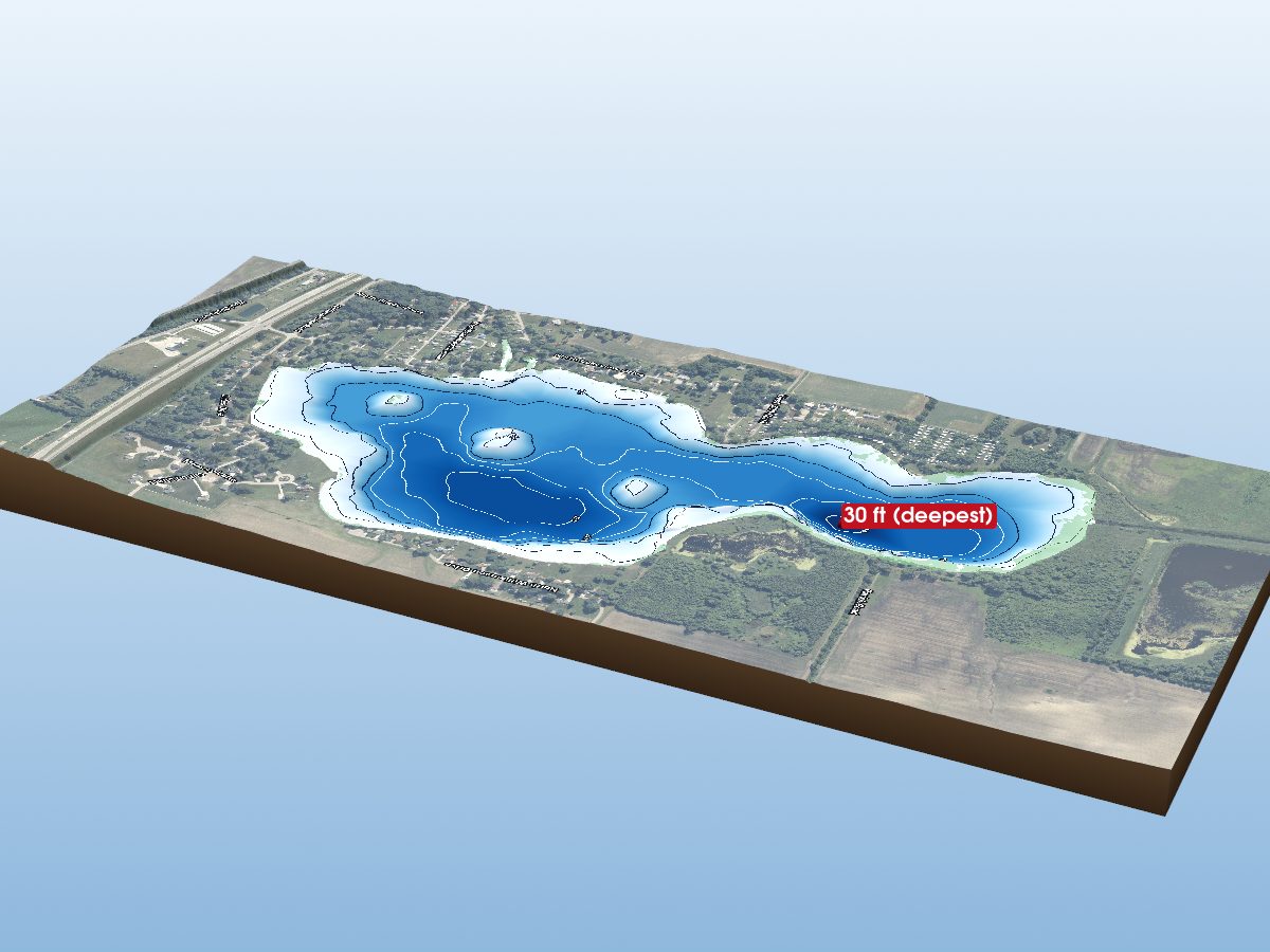 Depth map of Hoffman Lake