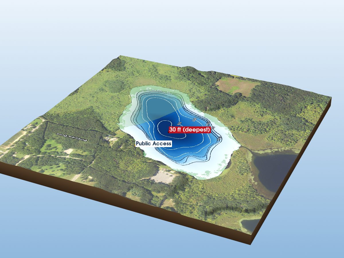 Depth map of Hogset Lake