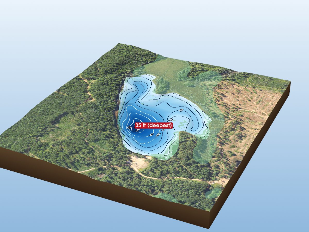 Depth map of Hoist Lake
