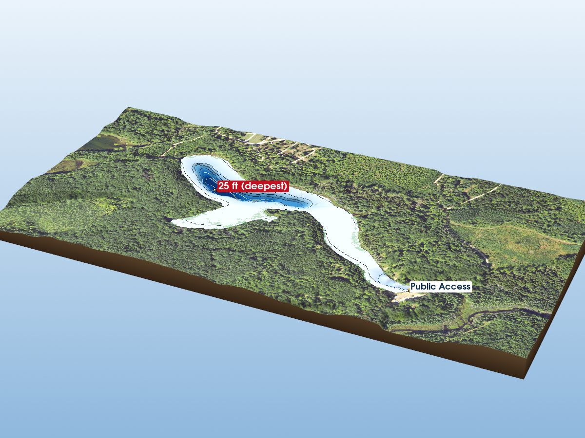 Depth map of Hoister Lake