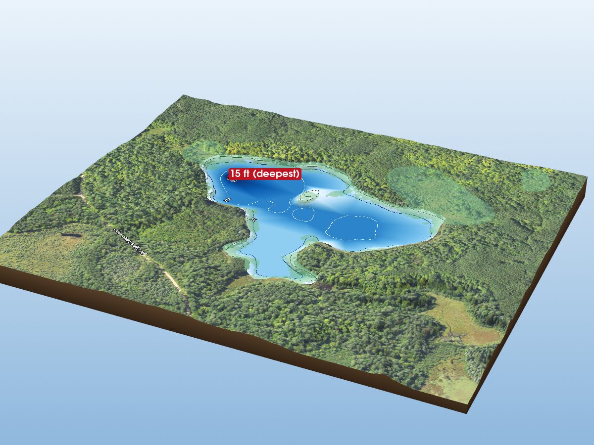 Depth map of Holly Lake
