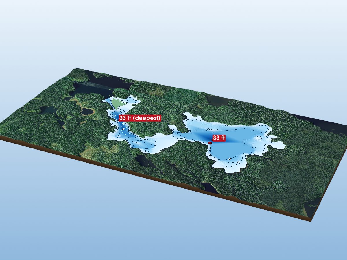 Depth map of Holly Lake