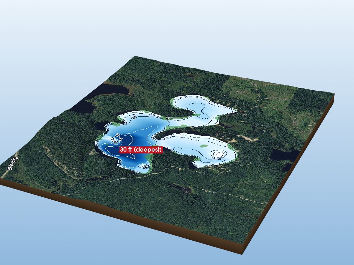 Depth map of Holmes Lake